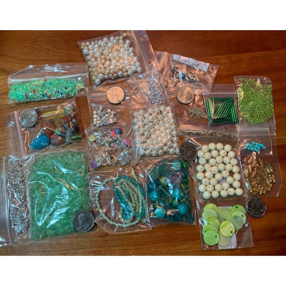 Assorted Beads For Jewelry Making DIY Craft Supplies Pearls Bright Colors